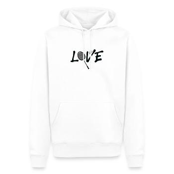 Badminton Love Federball Badmintonspieler - Männer Premium Bio Hoodie - Weiß - Vorne - Nico (187cm)