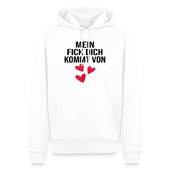 Lustige Sprüche Beleidigungen Sarkasmus - Männer Premium Bio Hoodie - Weiß - Vorne - Nico (187cm)
