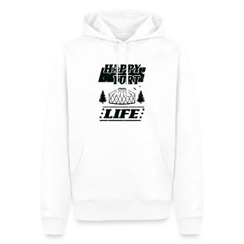 Happy Yurt Life Jurte Zelt - Männer Premium Bio Hoodie - Weiß - Vorne - Nico (187cm)