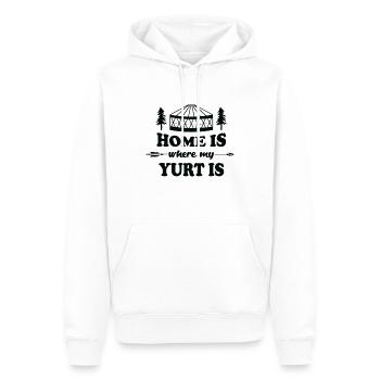 Home is where my Yurt is Jurte Zelt - Männer Premium Bio Hoodie - Weiß - Vorne - Nico (187cm)