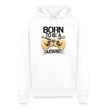 Guitarist guitarist guitarist gave - Herre Premium økologisk hoodie - hvid - Foran - Nico (187cm)