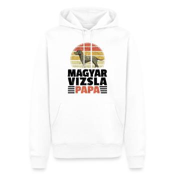 Magyar Vizsla Papa Vorstehhund Geschenk - Männer Premium Bio Hoodie - Weiß - Vorne - Nico (187cm)