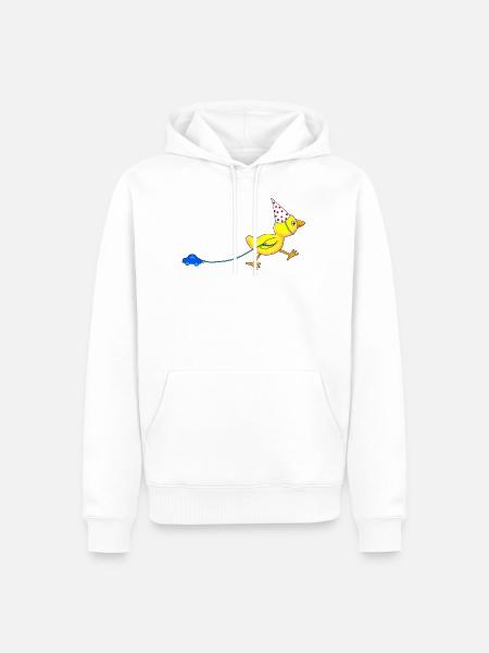 Ente mit Auto Jungen Mädchen Geburtstag Geschenk - Männer Premium Bio Hoodie - Weiß