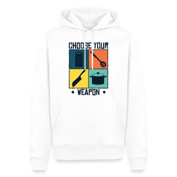 Culinary art Chef Star Chef - Men’s Premium Organic Hoodie - white - Front - Nico (187cm)