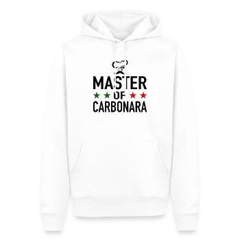Spaghetti Carbonara Chefkoch Master Of Carbonara - Männer Premium Bio Hoodie - Weiß - Vorne - Nico (187cm)