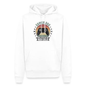 Gamer Dad - Männer Premium Bio Hoodie - Weiß - Vorne - Nico (187cm)