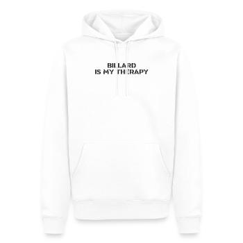 Billard - Billard is my therapy - Männer Premium Bio Hoodie - Weiß - Vorne - Nico (187cm)