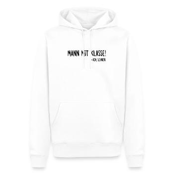 Mann mit Klasse Lehrer Spruch Klassenlehrer - Männer Premium Bio Hoodie - Weiß - Vorne - Nico (187cm)