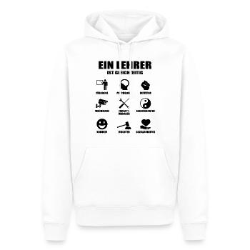 Ein lehrer Student Schule Geschenk Professor - Männer Premium Bio Hoodie - Weiß - Vorne - Nico (187cm)