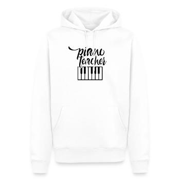 Klavierlehrer Piano Klavierunterricht Klavier - Männer Premium Bio Hoodie - Weiß - Vorne - Nico (187cm)