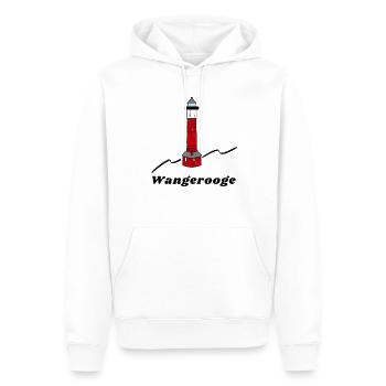 alter Leuchtturm Wangerooge - Männer Premium Bio Hoodie - Weiß - Vorne - Nico (187cm)