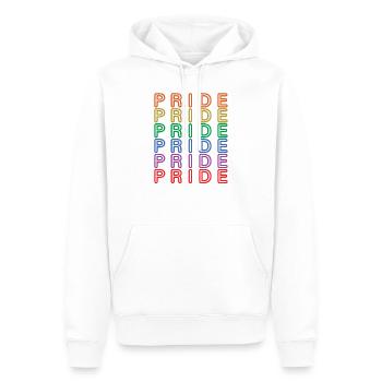 Pride Rainbow, LGBTQ, Cadeau de la Gay Pride lesbienne lgbt - Sweat à capuche Premium bio Homme - blanc - Devant - Nico (187cm)
