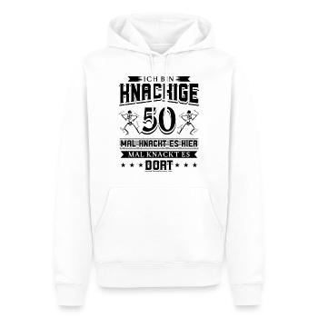 50 Geburtstag Mann - Männer Premium Bio Hoodie - Weiß - Vorne - Nico (187cm)