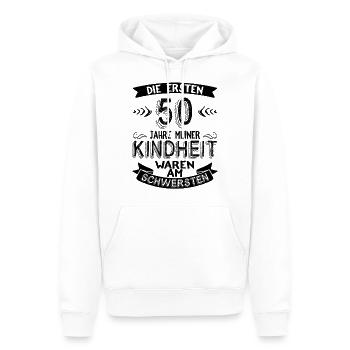 50 Geburtstag Mann - Männer Premium Bio Hoodie - Weiß - Vorne - Nico (187cm)