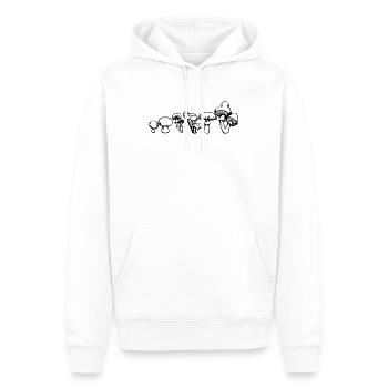 Pilzsammler Pilz Evolution Wald Pilze Sammeln - Männer Premium Bio Hoodie - Weiß - Vorne - Nico (187cm)