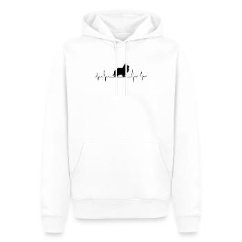 Shetland Sheepdog Herzschlag Sheltie Geschenk - Männer Premium Bio Hoodie - Weiß - Vorne - Nico (187cm)