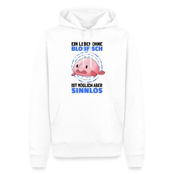 Leben ohne Blobfisch hässlicher Fisch Humor - Männer Premium Bio Hoodie - Weiß - Vorne - Nico (187cm)