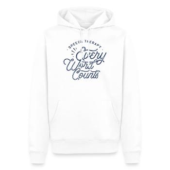 Logopèdie Chaque mot Compte orthophoniste Orthophoniste - Sweat à capuche Premium bio Homme - blanc - Devant - Nico (187cm)