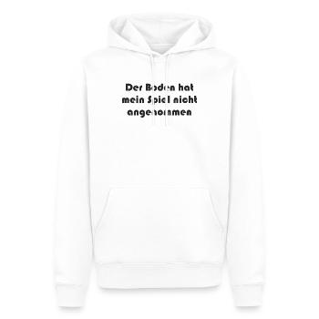 Boule - Der Boden hat mein Spiel nicht angenommen - Männer Premium Bio Hoodie - Weiß - Vorne - Nico (187cm)
