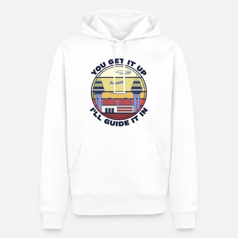 Avion Pilote Pilote école de pilotage - Sweat à capuche Premium bio Homme - blanc