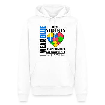 Autism Autism autistic Autism - Men’s Premium Organic Hoodie - white - Front - Nico (187cm)