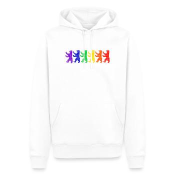 I Love Berlin - Ours berlinois - Pride Edition - Sweat à capuche Premium bio Homme - blanc - Devant - Nico (187cm)