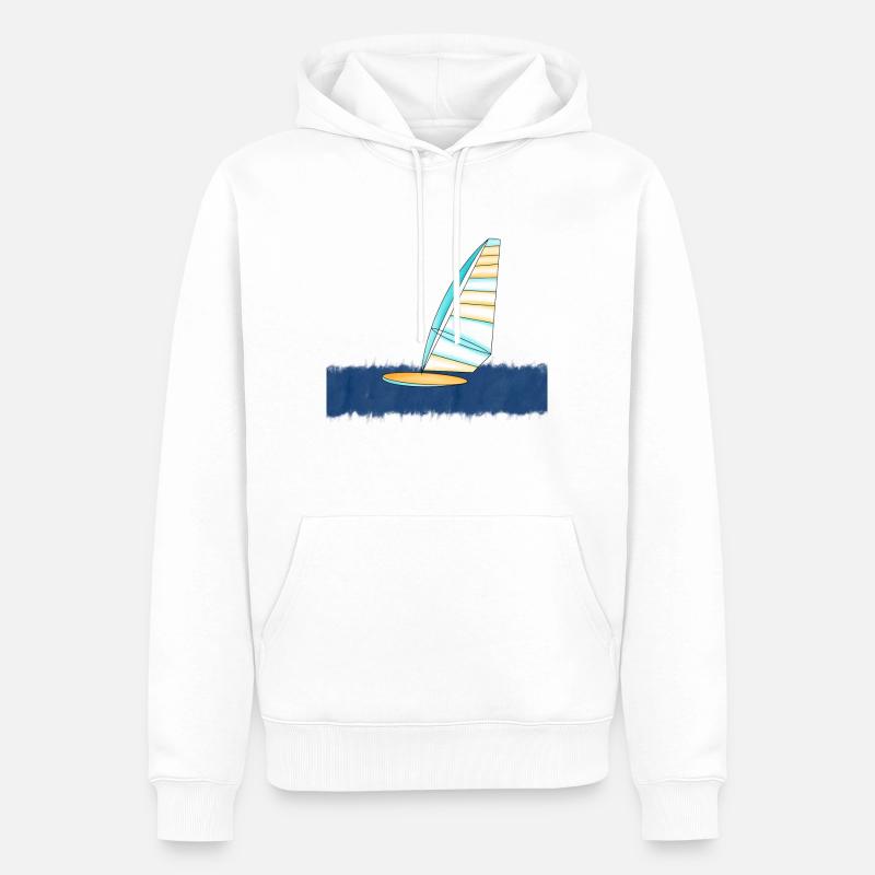 Windsurffer Windsurf - Sweat à capuche Premium bio Homme - blanc