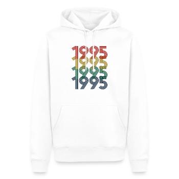 Superbe cadeau de 1995, 27e anniversaire ou anniversaire - Sweat à capuche Premium bio Homme - blanc - Devant - Nico (187cm)