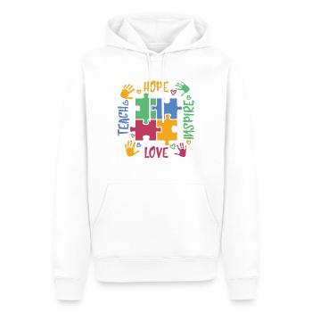 Autismus autist Autismus Autismus - Männer Premium Bio Hoodie - Weiß - Vorne - Nico (187cm)