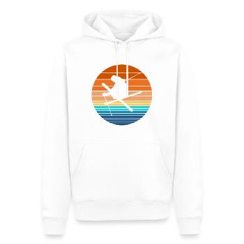 Skifahren Ski Vintage Skier Retro Skifahrer - Männer Premium Bio Hoodie - Weiß - Vorne - Nico (187cm)