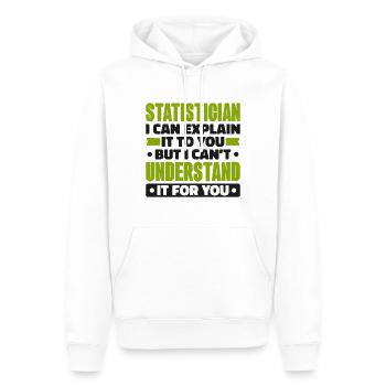 Statistician Statistics Mathematics Algebra - Men’s Premium Organic Hoodie - white - Front - Nico (187cm)