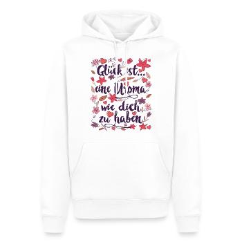 Uroma - Männer Premium Bio Hoodie - Weiß - Vorne - Nico (187cm)