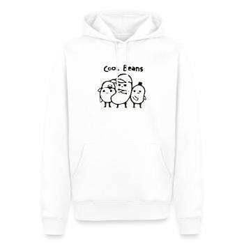 Cool Beans - Sweat à capuche Premium bio Homme - blanc - Devant - Nico (187cm)