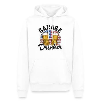 Garage Drinker Beer USA Mécanicien Tournevis - Sweat à capuche Premium bio Homme - blanc - Devant - Nico (187cm)