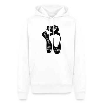 Ballet Keeps Me On My Toes - Chaussures De Ballet - Sweat à capuche Premium bio Homme - blanc - Devant - Nico (187cm)