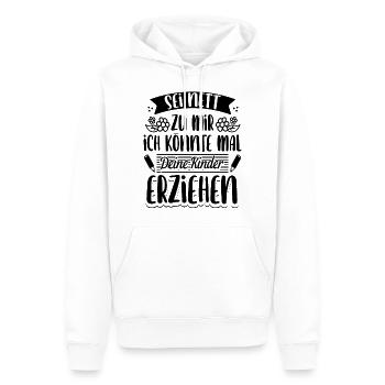 Erzieherin - Männer Premium Bio Hoodie - Weiß - Vorne - Nico (187cm)