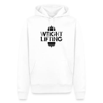 Gewichtheben Kraftsport Powerlifting Gewichtheber - Männer Premium Bio Hoodie - Weiß - Vorne - Nico (187cm)