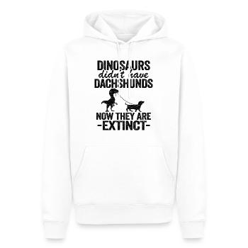 Teckel et propriétaire de teckel dinosaure Teckel - Sweat à capuche Premium bio Homme - blanc - Devant - Nico (187cm)
