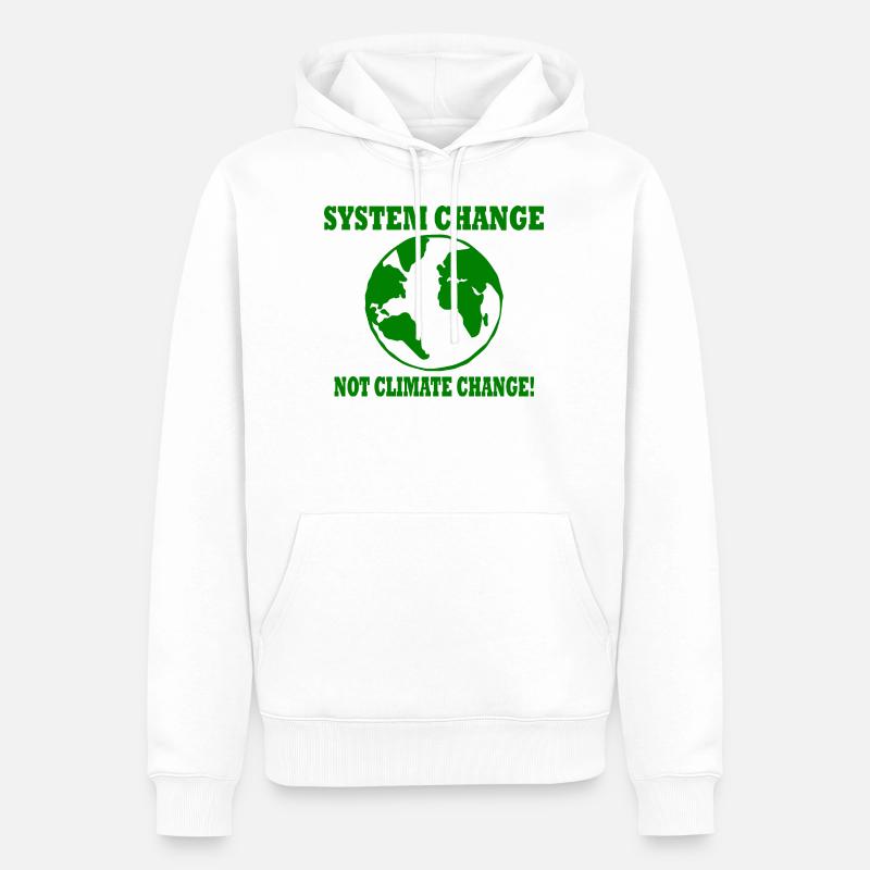 system change not climate change - Männer Premium Bio Hoodie - Weiß