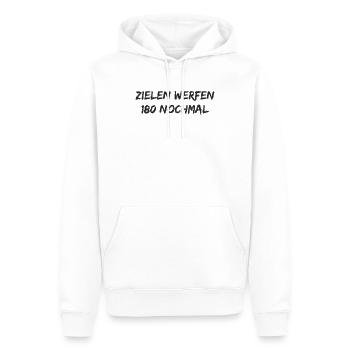 Dart - Zielen Werfen 180 Nochmal - Männer Premium Bio Hoodie - Weiß - Vorne - Nico (187cm)