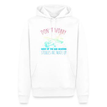 Pilote Vol Aviator Vol Cadeau - Sweat à capuche Premium bio Homme - blanc - Devant - Nico (187cm)