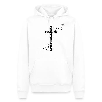 Jésus Chrétiens Chrétiens Chrétiens Papillons Croix - Sweat à capuche Premium bio Homme - blanc - Devant - Nico (187cm)