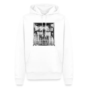 Lave-vaisselle costume drôle carnaval Halloween - Sweat à capuche Premium bio Homme - blanc - Devant - Nico (187cm)