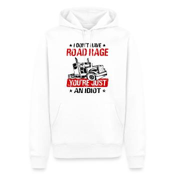Camions routiers camions routiers routiers routiers - Sweat à capuche Premium bio Homme - blanc - Devant - Nico (187cm)