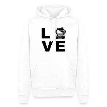 LOVE Truck Driver LOVE Driver Truck Driver - Men’s Premium Organic Hoodie - white - Front - Nico (187cm)
