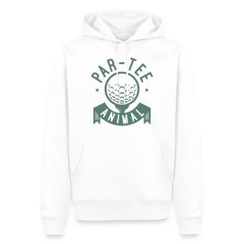 Par-Tee Tier - Männer Premium Bio Hoodie - Weiß - Vorne - Nico (187cm)