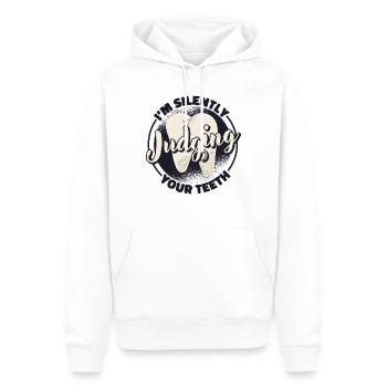 Dentiste Dentiste - Sweat à capuche Premium bio Homme - blanc - Devant - Nico (187cm)