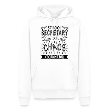Schulsekretärin Chaos-Koordinatorin - Männer Premium Bio Hoodie - Weiß - Vorne - Nico (187cm)