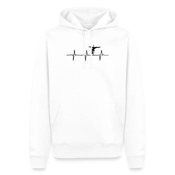 Pole Dance Heartbeat - Pole Dancing Girl - Men’s Premium Organic Hoodie - white - Front - Nico (187cm)