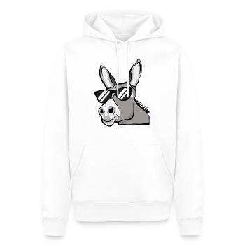 Esel Mit Sonnenbrille Hausesel Farm Tiere Geschenk - Männer Premium Bio Hoodie - Weiß - Vorne - Nico (187cm)